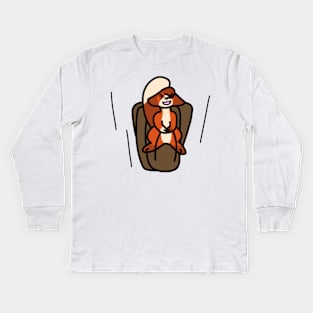 Squirrelpaw goes sledding Kids Long Sleeve T-Shirt